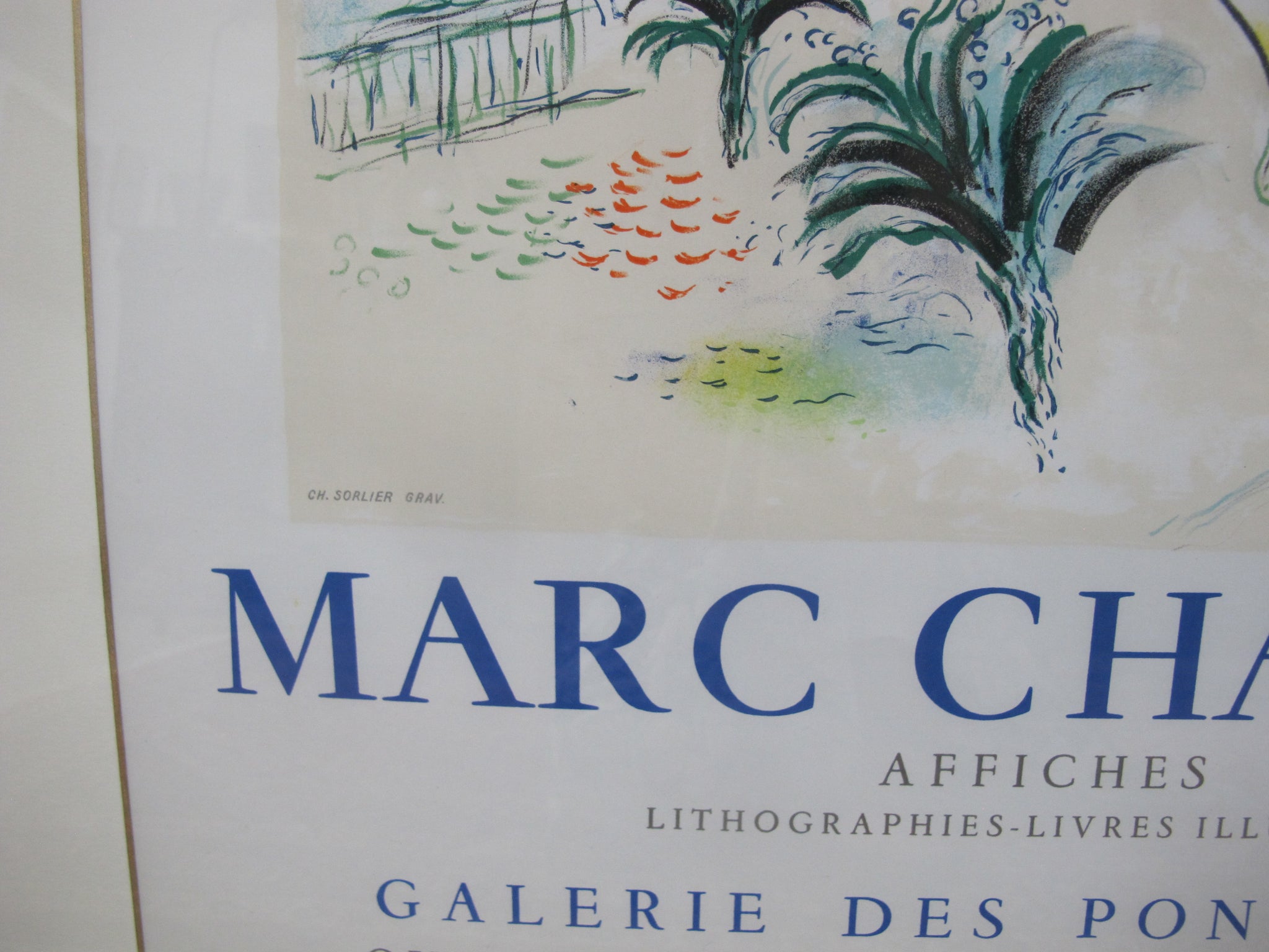 Homage MARC CHAGALL Ville de Nice Signed Framed PONCHETTES